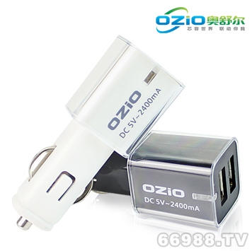 1000/2400MA車用手機充電器/雙USB車載充電器/ E-CD2B