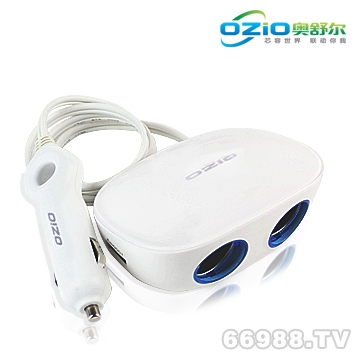 雙孔雙USB點煙器/90W/2.4A超大電流點煙器/mos管/E-DX2S